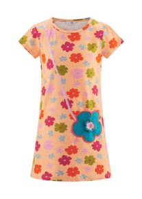 Sommerkleid happy girls "M&auml;dchenkleid", M&auml;dchen, Gr. 122, EURO-Gr&ouml;&szlig;en, apricot, Stoff, 100% Baumwolle, normal, Kleider Sommerkleid
