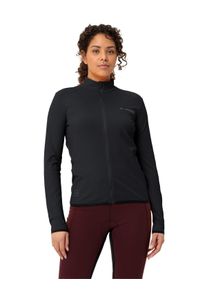 Radtrikot Vaude "WOMEN'S MATERA LS TRICOT II", Damen, Gr. 42, schwarz, Web, Obermaterial: 100% Polyester, unifarben mit Farbeinsatz, hoch geschlossener Ausschnitt, eingesetzt eingefasste Kante, Trikots Radtrikot, Fahrradshirt