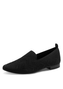 Slipper Marco Tozzi, Damen, Gr. 36, schwarz, Textil, unifarben, Schuhe Slipper, Blockabsatz, Businessschuh Schlupfschuh in veganer Verarbeitung
