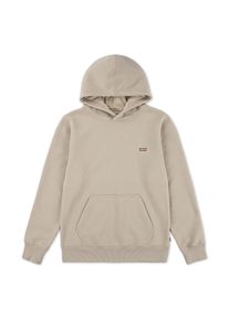 Hoodie LEVI'S KIDS "LVB MINI BATWING PULL OVER HOO", Jungen, Gr. 10 (140), wei&szlig; (wei&szlig; pepper), Sweatware, Obermaterial: 60% Baumwolle, 40% Polyester, bequem, angesetztes B&uuml;ndchen, Sweatshirts Hoodie, for BOYS