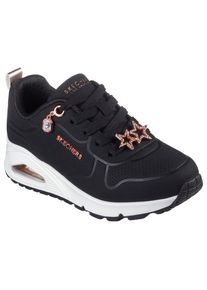 Sneaker Skechers "UNO GEN1-TRENDY JEWELS", M&auml;dchen, Gr. 35, schwarz, ros&eacute;goldfarben, Lederimitat, Schuhe Sneaker, Plateausneaker, Gr&ouml;&szlig;enschablone zum Download