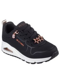 Sneaker Skechers "UNO GEN1-TRENDY JEWELS", M&auml;dchen, Gr. 40, schwarz, ros&eacute;goldfarben, Lederimitat, Schuhe Sneaker, Plateausneaker, Gr&ouml;&szlig;enschablone zum Download