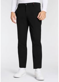 Stoffhose MAC "Traveller", Herren, Gr. 40, L&auml;nge 34, schwarz (power schwarz), Web, Obermaterial: 62% Polyester, 33% Viskose, 5% Elasthan, unifarben, slim fit kn&ouml;chellang, Hosen Stoffhose