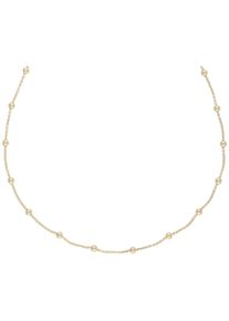 Kette ohne Anh&auml;nger Luigi Merano "Kette Ankerkette mit Kugeln, teilmassiv, Gold 585", gold, Halsketten, Damen, Gelbgold 585, Kette ohne Anh&auml;nger