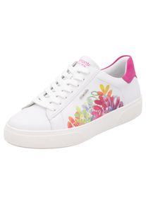 Plateausneaker Remonte, Damen, Gr. 39, pink (wei&szlig;, fuchsia), Leder, kontrastfarbene Details, Schuhe Plateausneaker, Schn&uuml;rschuh, Freizeitschuh, Halbschuh mit Kontrastbesatz