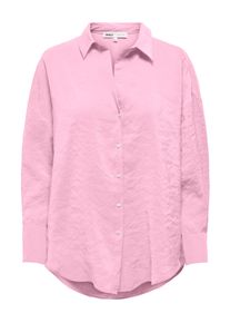 Hemdbluse Only "ONLZAZIMA L/S LOOSE SHIRT WVN NOOS", Damen, Gr. XS, pink lady, Web, Obermaterial: 84% Modal, 16% Polyester, unifarben, oversize Po-bedeckend, Blusen Hemdbluse