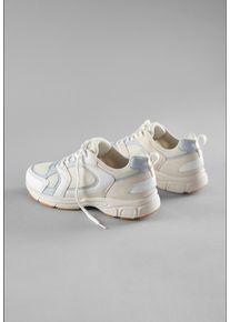 Sneaker ANISTON SHOES, Damen, Gr. 40, blau (beige, hellblau), Lederimitat, Textil, Schuhe Sneaker, Freizeitschuh, Halbschuh, Schn&uuml;rschuh - NEUE KOLLEKTION