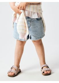 Jeansshorts name it "NMFROSE MOM DNM SHORTS 1140-GY", Jungen, Gr. 98, N-Gr, light blau denim, Denim/Jeans, Obermaterial: 68% Baumwolle, 27% Polyester, 3% Viskose, 2% Elasthan, Abriebeffekte, unifarben, Basic kurz, Jeans Jeansshorts, Baumwollmischung, Denim, mit Stretch, leichter Used Look