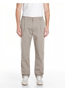 Chinohose Replay "ADHANN", Damen, Gr. 32, L&auml;nge 30, khaki, Web, Obermaterial: 97% Baumwolle, 3% Elasthan, unifarben, normal, Hosen Chinohose, im Tapered Fit