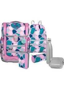 Schulranzen McNeill "Ergo Compacto, Barba", Kinder, Gr. B/H/T: 29cm x 38,5cm x 22cm, bunt (barba), Polyester, Rucks&auml;cke, inkl. Federm&auml;ppchen, Turnbeutel, Schlamperrolle & Motivmagnet