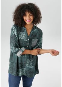 sheego Gro&szlig;e Gr&ouml;&szlig;en Schlupfbluse, gr&uuml;n, Gr&ouml;&szlig;e 48 - Damen