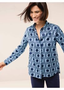 Walbusch Baumwollbluse mit langer Manschette