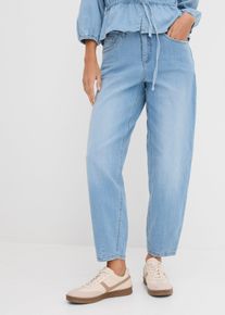 bonprix Barrel-Jeans, blau, Gr.46, Lockere Stretch-Jeans in Barrel-Fit, 82% Baumwolle (organic)