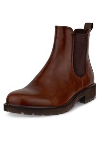 Chelseaboots Ecco "Metropole Vienna", Damen, Gr. 39, braun, Leder, Schuhe Chelseaboots, Stiefelette, Schlupfboots, Casual-Boots mit Stretcheins&auml;tze