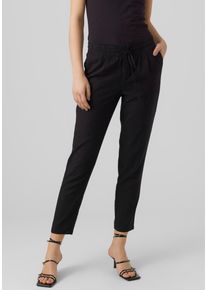 V&eacute;ro Moda Schlupfhose VERO MODA "VMJESMILO MW ANKLE PANTS WVN NOOS", Damen, Gr. XL (42), N-Gr, schwarz, Web, Obermaterial: 55% Viskose, 45% Leinen, unifarben, regular fit kn&ouml;chellang, Hosen Schlupfhose, mit Leinen, elastisches B&uuml;ndchen und Kordelzug, Topseller