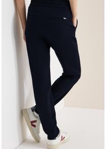 Stoffhose Cecil "Style Tracey", Damen, Gr. L (42), L&auml;nge 30, universal blau, Web, Obermaterial: 61% Viskose, 32% Polyamid, 7% Elasthan. Futter: 100% Polyester, unifarben, regular fit lang, Hosen Stoffhose, mit elastischem Bund