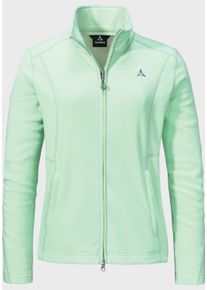 Sch&ouml;ffel Fleecejacke SCH&Ouml;FFEL "Fleece Jacket Leona3", Damen, Gr. 44, 6205, gr&uuml;n, Oberstoff: 100% Polyester, regular fit, hoch geschlossener Ausschnitt, Jacken Fleecejacke