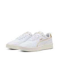 Sneaker Puma "COURT LALLY DAYINIGHT", Damen, Gr. 42,5, wei&szlig; (Puma wei&szlig;, Puma wei&szlig;, Puma gold), Synthetik, Schuhe Sneaker