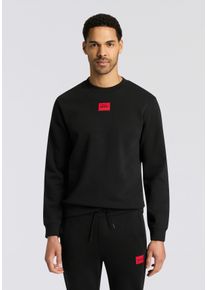 Sweatshirt Hugo "Diragol", Herren, Gr. M, schwarz001, Sweatware, Obermaterial: 100% Baumwolle, unifarben, regular fit normal, Rundhals, Rippb&uuml;ndchen, Sweatshirts Sweatshirt, Rundhalsausschnitt, Regular Fit, Hugo Label