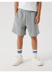 Shorts name it "NKNCYBER SWEAT SHORTS UNB NOOS", Jungen, Gr. 128, N-Gr, grau melange (blank), Web, Obermaterial: 80% Baumwolle, 20% Polyester, unifarben, normal knielang, Hosen Shorts