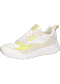 Waldl&auml;ufer Sneaker WALDL&Auml;UFER "H-LAILA", Damen, Gr. 8 (42), wei&szlig;, limette, Synthetik, Textil, Schuhe Sneaker, Keilsneaker, Komfortschuh in veganer Verarbeitung, H-Weite