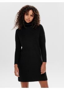 Strickkleid Only "ONLJANA L/S COWLNCK DRESS", Damen, Gr. S, N-Gr, schwarz, Rippstrick, Obermaterial: 62% Polyacryl, 15% Nylon, 13% Polyester, 7% Wolle, 3% Elasthan, unifarben, ca. Mitte Oberschenkel, Kleider Strickkleid