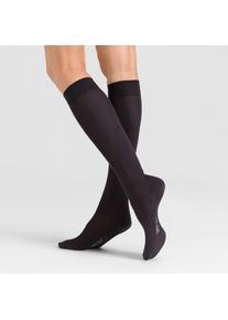Kniestr&uuml;mpfe Hudson "RELAX FINE", Damen, Gr. 39-42, anthrazit, Baumwollmischung, normal, Socken Kniestr&uuml;mpfe, Baumwoll-Mix, verst&auml;rke Spitze und Ferse