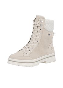 Winterstiefelette Remonte "Elisabeth Hurley-Collection", Damen, Gr. 41, creme, Filz, Leder, Lederimitat, Schuhe Winterstiefelette, Winterboots, Schn&uuml;rboots, Profilsohle, mit TEX-Membrane