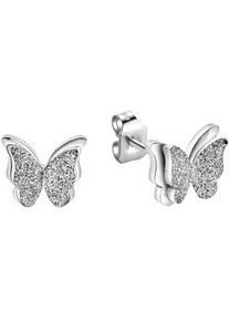 Paar Ohrstecker Firetti "Schmuck Geschenk Ohrschmuck Schmetterling", silber (edelstahlfarben), Ohrringe, Damen, Edelstahl