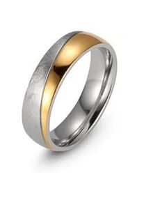 Trauring Firetti "Schmuck Geschenk "LIEBE" mit Vertiefung, ca. 7,0mm breit" Gr. 66, gold (edelstahlfarben, gelbgoldfarben), Fingerringe, Damen, 66, Edelstahl, 7mm, Trauring