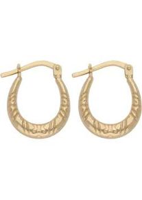 Paar Creolen Firetti "Schmuck Geschenk Gold 375 Ohrschmuck Ohrringe", gelbgoldfarben, Ohrringe, Damen, Gelbgold 375