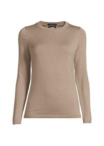LANDS' END Merinopullover mit Rundhalsausschnitt, Damen,  Gr&uuml;n, by Lands' End