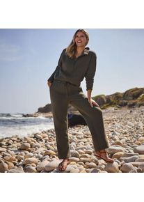 LANDS' END Jogginghose mit geradem Bein SERIOUS SWEATS, Damen,  Gr&uuml;n, Baumwoll-Mischung/Polyester-Mischung, by Lands' End