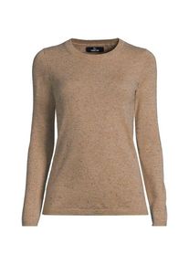 LANDS' END Kaschmir-Pullover mit rundem Ausschnitt, Damen,  Beige, Kaschmir, by Lands' End