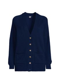 LANDS' END Relaxter V-Cardigan DRIFTER, Damen,  Blau, Baumwolle, by Lands' End