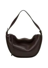 Marc O'Polo Umh&auml;ngetasche MARC O'POLO "im Slouchy-Shape mit festem Boden", Damen, Gr. B/H/T: 31cm x 16cm x 8cm, schwarz cherry, Leder, unifarben, Taschen Umh&auml;ngetasche