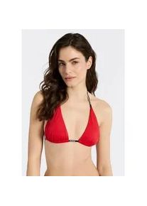 Triangel-Bikini-Top HUGO UNDERWEAR "Pure", Damen, Gr. L, N-Gr, open pink 693, Obermaterial: 80% Polyamid, 20% Elasthan, Bikini-Oberteile, mit Logob&auml;ndern, herausnehmbare Polster