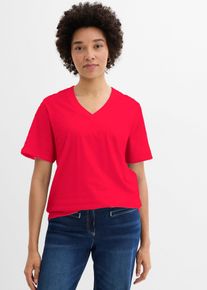 bonprix Longshirt (5er-Pack), wei&szlig;, Gr.56/58 (3XL), Bequemes weites Long-Shirt, 100% Baumwolle