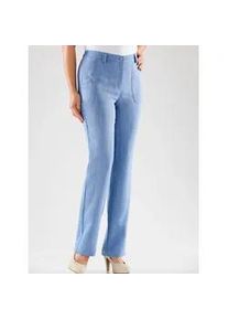 Palazzohose Casual Looks, Damen, Gr. 20, Kurzgr&ouml;&szlig;en, blau (taubenblau), 100% Polyester, unifarben, lang, Hosen Palazzohose