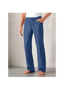 Classic Dog Homewearpants CLASSIC, Herren, Gr. 56, Normalgr&ouml;&szlig;en, blau (jeansblau), 100% Baumwolle, unifarben, lang, Hosen