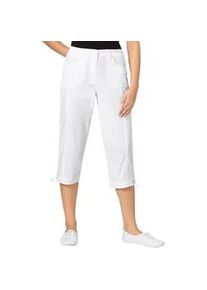 Caprihose Casual Looks, Damen, Gr. 48, Normalgr&ouml;&szlig;en, wei&szlig;, 98% Baumwolle, 2% Elasthan, unifarben, 3/4-L&auml;nge, Hosen Caprihose
