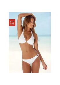 B&uuml;gel-Bikini Chiemsee, Damen, Gr. 38, Cup B, wei&szlig;, Polyamid, unifarben, Bikini-Sets B&uuml;gel-Bikini, mit silbernem Zierring
