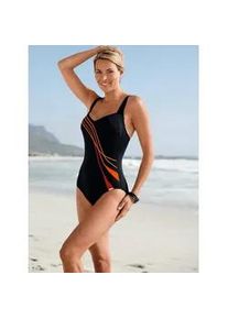 Badeanzug Sunflair, Damen, Gr. 38, Cup B, orange (schwarz, orange), Polyester, Badeanz&uuml;ge Badeanzug