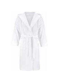 Unisex-Bademantel Bruno Banani "Robby, ideal f&uuml;r Sauna & Spa, Standardl&auml;nge & &Uuml;berl&auml;nge" Gr. XXXL, wei&szlig;, L:125cm, Walkfrottee, Hausm&auml;ntel, Damen & Herren Badem&auml;ntel, Baumwolle, mit Taschen, Sauna, XS-3XL