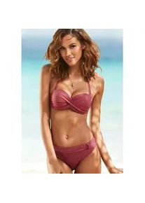 B&uuml;gel-Bandeau-Bikini-Top s.Oliver "Rome", Damen, Gr. 34, Cup C, rot (rostrot), Polyamid, unifarben, Bikini-Oberteile, in Wickeloptik