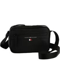 Mini Bag Tommy Hilfiger "ESSENTIAL PU EW REPORTER", Damen, Gr. B/H/T: 26cm x 17cm x 6cm, schwarz (bds schwarz), Polyurethan, Strukturmuster, unifarben, Taschen, in schlichter Optik