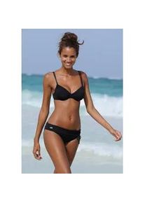 Bikini-Hose Buffalo "Happy", Damen, Gr. 44, N-Gr, schwarz, Microfaser, Polyamid, unifarben, Badehosen Bikini-Hose, mit Umschlagbund