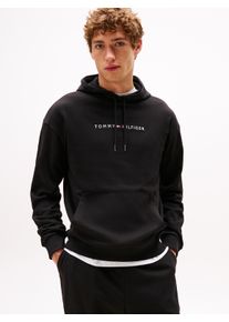 Hoodie, Herren, Gr. S (48), schwarz, Sweatware, Obermaterial: 50% Baumwolle, 50% Polyester, Tommy Hilfiger Underwear, regular fit, Rippb&uuml;ndchen, Sweatshirts Hoodie, mit Stickerei, Regualr Fit, mit K&auml;ngurutasche, im l&auml;ssigen Design