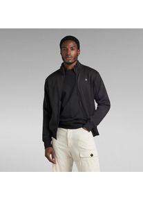 G-Star Raw Sweatjacke G-STAR, Herren, Gr. XL, schwarz, Sweatware, Obermaterial: 55% Baumwolle, 45% Polyester, unifarben, regular fit normal, Rippb&uuml;ndchen, Sweatjacken Sweatjacke, mit Logostickerei auf der Brust