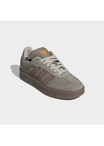 Sneaker adidas originals "SAMBA XLG", Damen, Gr. 41, silber pebble, earth strata, clay, Leder, Synthetik, Schuhe Sneaker